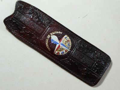 Comb in leather holder -  select me for a larger image