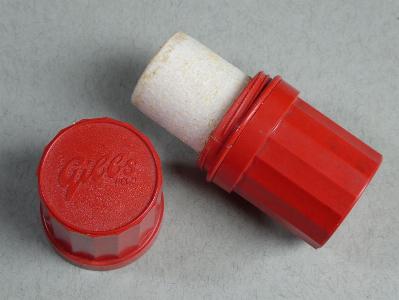 Gibbs shaving soap in red holder -  select me for a larger image