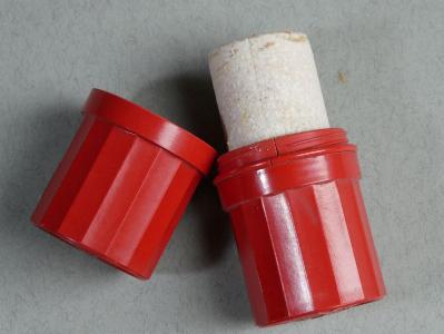 Gibbs shaving soap in red holder -  select me for a larger image