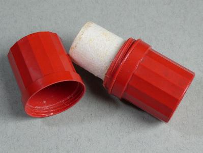 Gibbs shaving soap in red holder -  select me for a larger image