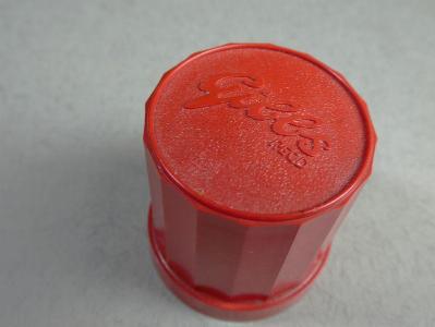 Gibbs shaving soap in red holder -  select me for a larger image
