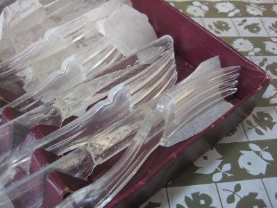 Lucite fish and salad cutlery set -  select me for a larger image